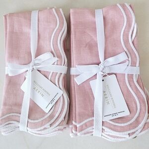 Williams Sonoma Pink Linen Napkins